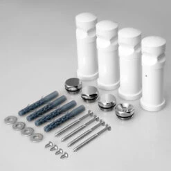 Heilmetz Support De Montage Pour Radiateur Salle De Bain Support Mur Kit De Montage Blanc