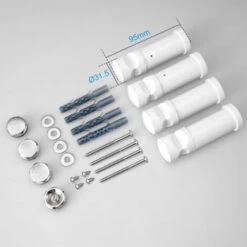 Heilmetz Support De Montage Pour Radiateur Salle De Bain Support Mur Kit De Montage Blanc -Atlantic Magasin 74445522 5