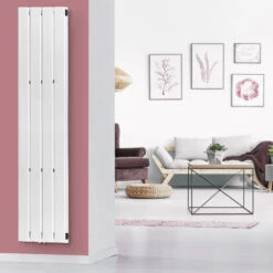 Aquamarin® Radiateur Vertical - à Panneau Plat Double, 1800 X 304 X 69 Mm, Acier, Blanc - Chauffage Central Pour Salle De Bain, Salon, Cuisine, Couloir, Chambre à Coucher -Atlantic Magasin 74549269 5