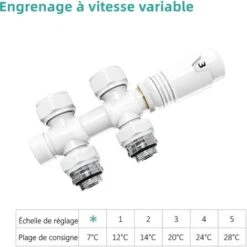 EMKE Robinet De Radiateur, Robinetterie De Robinet D'angle, Robinet Thermostatique Pour Radiateur, Kit Multibloc Pour Radiateur Avec Contrôleur De Température (Blanc) 7 EMKE Robinet De Radiateur, Robinetterie De Robinet D'angle, Robinet Thermostatique Pour Radiateur, Kit Multibloc Pour Radiateur Avec Contrôleur De Température (Blanc) -Atlantic Magasin 74639535 3