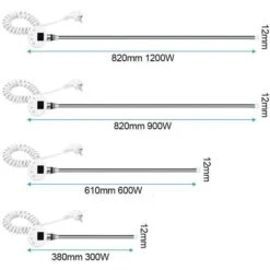 EMKE Résistance Pour Radiateur, Élément Chauffant Pour Sèche-serviette De Salle De Bain Avec Contrôleur De Température Et Fonction De Synchronisation, 1200W -Atlantic Magasin 74639536 3