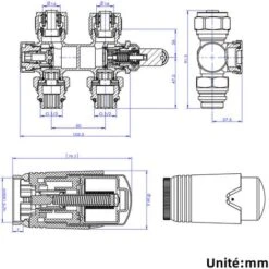 EMKE Robinet De Radiateur, Robinetterie De Robinet D'angle, Robinet Thermostatique Pour Radiateur, Kit Multibloc Pour Radiateur Avec Contrôleur De Température (Chrome) 9 EMKE Robinet De Radiateur, Robinetterie De Robinet D'angle, Robinet Thermostatique Pour Radiateur, Kit Multibloc Pour Radiateur Avec Contrôleur De Température (Chrome) -Atlantic Magasin 74639539 5