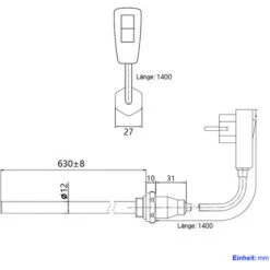 EMKE Élément Chauffant Pour Sèche-serviette De Salle De Bain, Résistance Pour Radiateur Électrique Avec Interrupteur Marche/Arrêt Blanc 600W Résistances Pour Chauffage -Atlantic Magasin 74639540 5