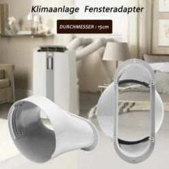 YIDOMDE Climatiseur Adaptateur De Tuyau De Fenêtre Interface De Bouche Plate 15cm,T-Audace Adaptateur De Fenêtre Plaque Tube Connecteur Kit De Glissière De Fenêtre Adaptateur Tuyau Climatiseur Mobile -Atlantic Magasin 75334803 4