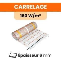 Atlantic Magasin 8 Plancher Chauffant électrique 160 W/m² Sous Carrelage 70 à 2600 W : L 0,90 M X L 0,50 M - 70 W