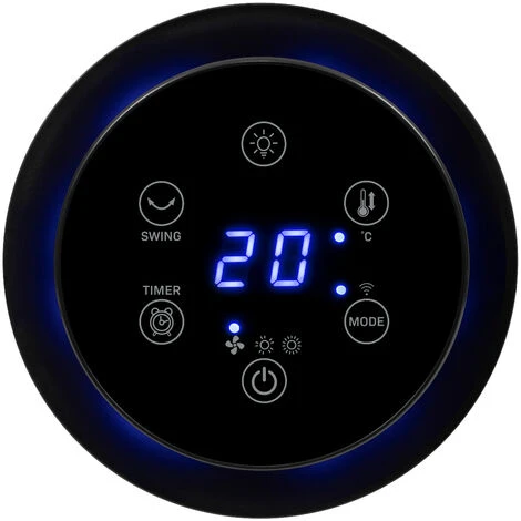 VONROC Luxueuse Tour Soufflante - 2000W - Wi-Fi - Céramique Avec Télécommande 2 VONROC Luxueuse Tour Soufflante - 2000W - Wi-Fi - Céramique Avec Télécommande – Image 2