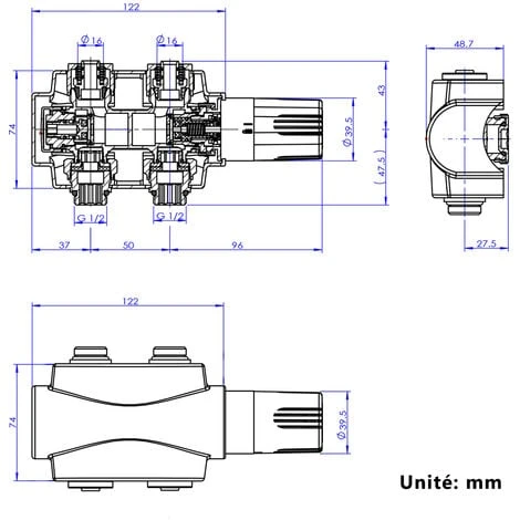 Heilmetz Set De Robinetterie Multiblock Pour Radiateurs Raccord Avec Thermostat Avec Couvercle Angle Et Passage Forme Blanche 5 Heilmetz Set De Robinetterie Multiblock Pour Radiateurs Raccord Avec Thermostat Avec Couvercle Angle Et Passage Forme Blanche – Image 5