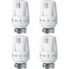 Tête De Thermostat Thermostat 4 Pièces M 30 X 1,5 Tête De Rechange Pour Vanne De Radiateur Avec Réglage Antigel