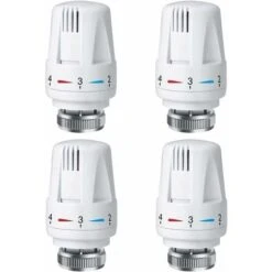 Tête De Thermostat Thermostat 4 Pièces M 30 X 1,5 Tête De Rechange Pour Vanne De Radiateur Avec Réglage Antigel