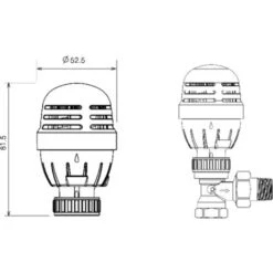 Tête Thermostatique à Bulbe De Radiateur CONIC PETTINAROLI -Atlantic Magasin 78151832 3