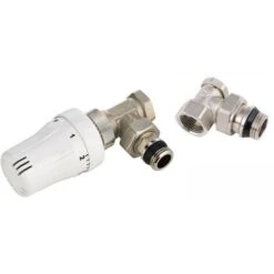 Kit Robinet De Radiateur Thermostatique équerre 15x21 + Coude De Réglage 15x21 NOYON & THIEBAULT