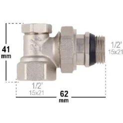 Kit Robinet De Radiateur Thermostatique équerre 15x21 + Coude De Réglage 15x21 NOYON & THIEBAULT -Atlantic Magasin 7848977 5