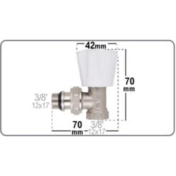 Robinet De Radiateur Manuel équerre 12x17 NOYON & THIEBAULT -Atlantic Magasin 7848979 4