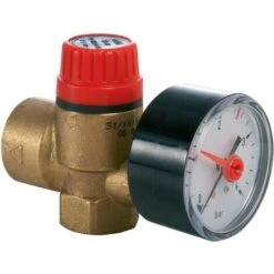 Soupape De Sécurité à Membrane Avec Manomètre Double Femelle F15x21. NOYON & THIEBAULT