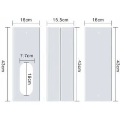 Adaptateur De Plaque De Kit De Fentre Raccords De Tuyau Dchappement De Climatiseur Mobile -Atlantic Magasin 78950468 3