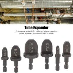 6 Pièces Tube Expander Roulement En Acier Hex Handle Air Conditioner Tuyau De Cuivre Outil D'emboutissage Ensemble Multifonction Tuyau De Cuivre Tornade Outil -T-Audace -Atlantic Magasin 79331538 3