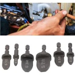 6 Pièces Tube Expander Roulement En Acier Hex Handle Air Conditioner Tuyau De Cuivre Outil D'emboutissage Ensemble Multifonction Tuyau De Cuivre Tornade Outil -T-Audace -Atlantic Magasin 79331538 4