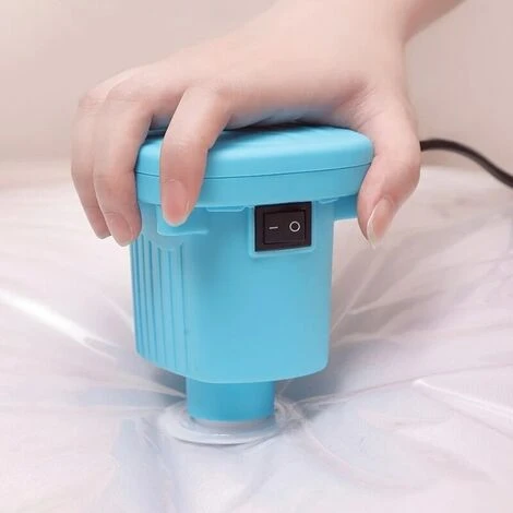 Pompe à Air électrique Sac De Compression Sous Vide Sac De Rangement Pompe à Air électrique Pratique Stockage De Vêtements Gain De Place 220V 1pcs Bleu 2 Pompe à Air électrique Sac De Compression Sous Vide Sac De Rangement Pompe à Air électrique Pratique Stockage De Vêtements Gain De Place 220V 1pcs Bleu – Image 2