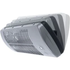 Radiateur Pour Montage Mural De 1200 Watts 2 Niveaux De Chauffe à Régler Radiateur Soufflant Radiateur Salle De Bain à Quartz, Métal Gris, Interrupteur à Tirette, L 56 Cm -Atlantic Magasin 79407898 5