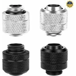 Raccord De Tube De Refroidissement, 4 Pcs Raccord De Compression De Refroidissement Par Eau Raccord De Tube Fileté G1/4 àpour Système De Refroidissement Par Eau De PC