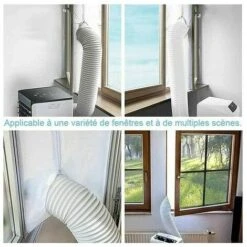 Tissu Joint 400cm Pour Climatisation Fenêtre Porte Tissu De Calfeutrage Kit Climatiseur Mobile Portes Et Fenêtres Isolation Fraîcheur Installation Simple Et Pratique (fenêtres 400x35 CM), -Atlantic Magasin 79632980 3