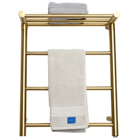 Sèche-Serviette Électrique Or, Chauffe-Serviettes Porte-Serviettes Chauffant Électrique Mural Acier Inoxydable Radiateur De Salle De Bain, 600x480mm, 35 W, Style B 1 Sèche-Serviette Électrique Or, Chauffe-Serviettes Porte-Serviettes Chauffant Électrique Mural Acier Inoxydable Radiateur De Salle De Bain, 600x480mm, 35 W, Style B