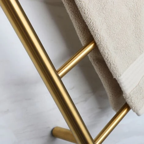 Sèche-Serviette Électrique Or, Chauffe-Serviettes Porte-Serviettes Chauffant Électrique Mural Acier Inoxydable Radiateur De Salle De Bain, 600x480mm, 35 W, Style B 4 Sèche-Serviette Électrique Or, Chauffe-Serviettes Porte-Serviettes Chauffant Électrique Mural Acier Inoxydable Radiateur De Salle De Bain, 600x480mm, 35 W, Style B – Image 4