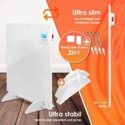 KESSER® Radiateur Infrarouge 425-550 watts Avec Télécommande Écran LCD Numérique Minuterie Chauffage Mural Infrarouge Chauffage Radiateur Panneau Chauffant Pieds Inclus NOUVEAU , 1x 550 Watt (de) 7 KESSER® Radiateur Infrarouge 425-550 watts Avec Télécommande Écran LCD Numérique Minuterie Chauffage Mural Infrarouge Chauffage Radiateur Panneau Chauffant Pieds Inclus NOUVEAU , 1x 550 Watt (de) -Atlantic Magasin 80441894 3