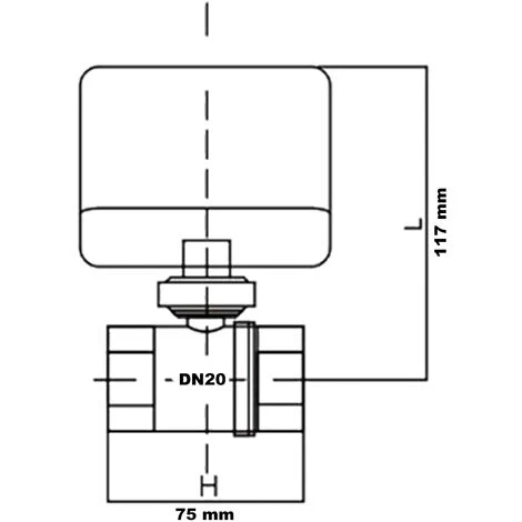 Vanne 3 Voies Motorisée Motovanne Électrovanne De Zone à Bille Chauffage DN20 26.9 Mm (3/4) 220VAC 4 Vanne 3 Voies Motorisée Motovanne Électrovanne De Zone à Bille Chauffage DN20 26.9 Mm (3/4) 220VAC – Image 4