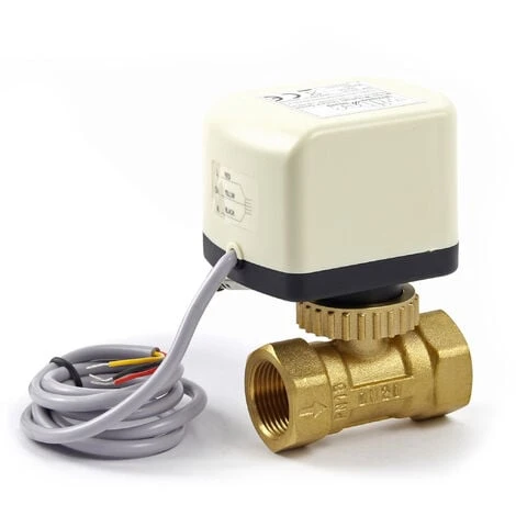 Vanne 2 Voies Motorisée Motovanne Électrovanne De Zone Deux à Bille Chauffage DN20 26.9mm (3/4) 1 Vanne 2 Voies Motorisée Motovanne Électrovanne De Zone Deux à Bille Chauffage DN20 26.9mm (3/4)