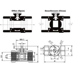 Vanne 2 Voies Motorisée Motovanne Électrovanne De Zone Deux à Bille Chauffage DN20 26.9mm (3/4) 7 Vanne 2 Voies Motorisée Motovanne Électrovanne De Zone Deux à Bille Chauffage DN20 26.9mm (3/4) -Atlantic Magasin 808218 3