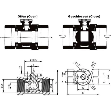 Vanne 2 Voies Motorisée Motovanne Électrovanne De Zone Deux à Bille Chauffage DN20 26.9mm (3/4) 3 Vanne 2 Voies Motorisée Motovanne Électrovanne De Zone Deux à Bille Chauffage DN20 26.9mm (3/4) – Image 3