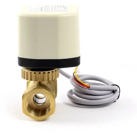 Vanne 2 Voies Motorisée Motovanne Électrovanne De Zone Deux à Bille Chauffage DN20 26.9mm (3/4) 4 Vanne 2 Voies Motorisée Motovanne Électrovanne De Zone Deux à Bille Chauffage DN20 26.9mm (3/4) – Image 4