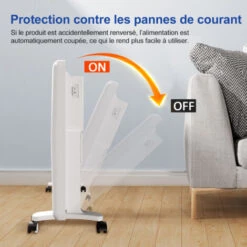 Meykoers Radiateur Convecteur électrique 2000W Blanc Radiateur électrique Smart Control - Fixé Au Mur Ou Mobile -Atlantic Magasin 80971481 4