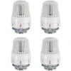 Lot De 4 Têtes Thermostatiques, Tête De Rechange Pour Vanne De Radiateur M30 X 1,5, Vanne De Radiateur Thermostatique