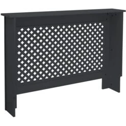 Cache-radiateur Style Maison De Campagne Habillage MDF Anthracite 112x19x82 Cm -Atlantic Magasin 81220996 3