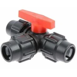 LOKIUA 1pcs Valve De Tuyau De Connexion Rapide à Trois Voies Pe Utile - A8 (noir 32mm)