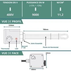 Résistance Thermoplongeur 9 KW Ballon Solaire ECS Et Tampon -Atlantic Magasin 81315283 4