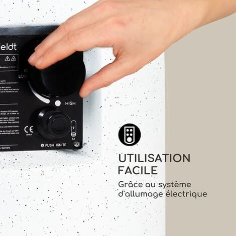 Braséro à Gaz - Blumfeldt Crete 13 kw Gaz Liquide Acier Inoxydable - Blanc 4 Braséro à Gaz - Blumfeldt Crete 13 kw Gaz Liquide Acier Inoxydable - Blanc – Image 4