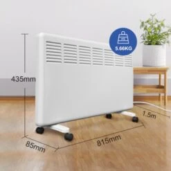 Meykoers Convecteur électrique Blanc 2000W, Radiateur à Inertie 815x85x435mm - Montage Mural Ou Coulissant -Atlantic Magasin 82143041 5