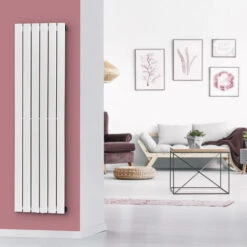 Aquamarin® Radiateur Vertical - à Panneau Plat Simple, 1600 X 452 X 52 Mm, Acier, Blanc - Chauffage Central Pour Salle De Bain, Salon, Cuisine, Couloir, Chambre à Coucher -Atlantic Magasin 82144576 5