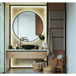 Sèche-serviette Mixte Couleur Gris Métal - Raccordement électrique à Droite Et Eau Au Centre Hauteur 435mm / Largeur 430mm - 106 Watt - MIK435/430Z8MAV -Atlantic Magasin 82404277 4