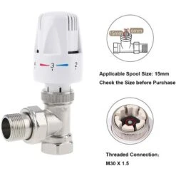 Lot De 4 Tête Thermostatique Connectée Vanne Thermostatique Accessoire, Tete Thermostatique Radiateur, Tête De Remplacement De Vanne De Radiateur Pour Le Thermostat M30 X 1.5 White -Atlantic Magasin 82974142 4