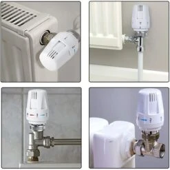Lot De 4 Tête Thermostatique Connectée Vanne Thermostatique Accessoire, Tete Thermostatique Radiateur, Tête De Remplacement De Vanne De Radiateur Pour Le Thermostat M30 X 1.5 White -Atlantic Magasin 82974142 5