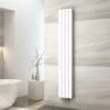 EMKE Radiateur à Eau Chaude, Radiateur Plat Double Couche Connexion Centrale, Montage Mural Vertical Design, Blanc 180x30cm