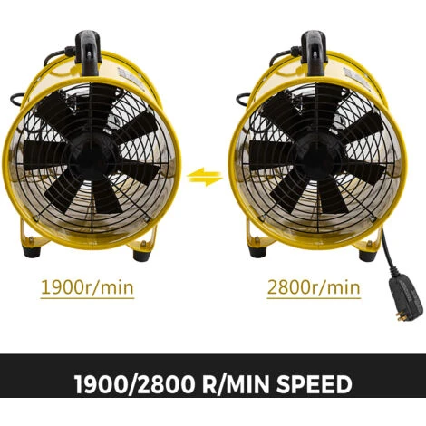 VEVOR Ventilateur De Cylindre Diametre Du Ventilateu, Ventilateur Industriel, Extracteur De Conduit Aerateur DeAir Debit DeAir (10 In / 320 W / Tuyau 10 M) 3 VEVOR Ventilateur De Cylindre Diametre Du Ventilateu, Ventilateur Industriel, Extracteur De Conduit Aerateur DeAir Debit DeAir (10 In / 320 W / Tuyau 10 M) – Image 3