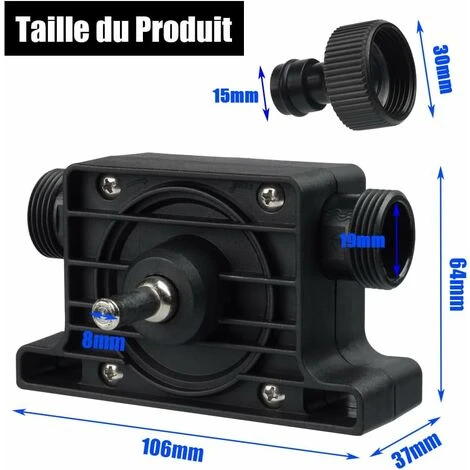 AIDUCHO Pompe à Eau Et Huile Pour Perceuse, Mini Pompe Portable D'entraînement De Perceuse Électrique, Pompe De Vidange Miniature Sur Perceuse à Haut Débit Pour Aquarium Étang Jardin Domestique 2 AIDUCHO Pompe à Eau Et Huile Pour Perceuse, Mini Pompe Portable D'entraînement De Perceuse Électrique, Pompe De Vidange Miniature Sur Perceuse à Haut Débit Pour Aquarium Étang Jardin Domestique – Image 2