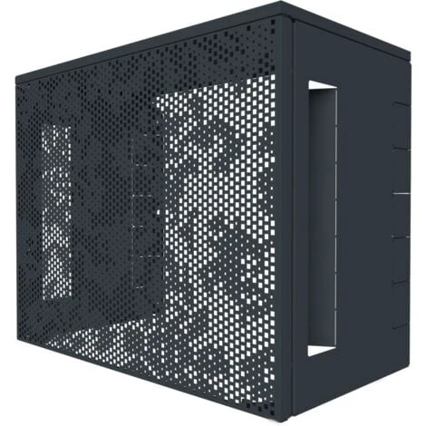 Cache Clim Et Pompe à Chaleur ATOLE En Aluminium Thermolaqué - Taille 1 - Gris Anthracite 2 Cache Clim Et Pompe à Chaleur ATOLE En Aluminium Thermolaqué - Taille 1 - Gris Anthracite – Image 2