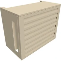 Cache Clim Et Pompe à Chaleur Acoustique ATOLE En Aluminium Thermolaqué - Taille 1 - Crème