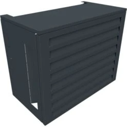 Cache Clim Et Pompe à Chaleur ATOLE En Aluminium Thermolaqué - Taille 1 - Gris Anthracite